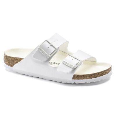 Birkenstock Arizona Birko-Flor Regular Damen/Herren Slides für breite Füße für den Sommer, Weiß (1019061)