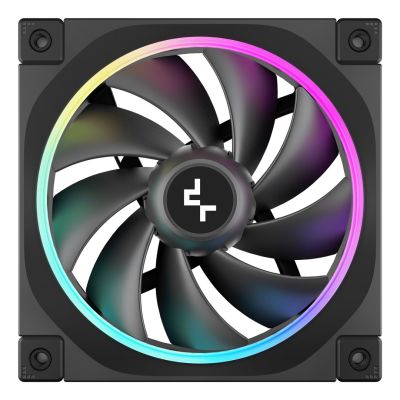 4. DeepCool FL12-3 in 1 Computergehäuselüfter 12 cm Schwarz 3 Stück.