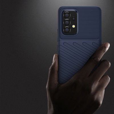 3. Thunder Case Flexibel Robuste Panzer Handyhülle TPU Schutzhülle für Samsung Galaxy A53 5G blau