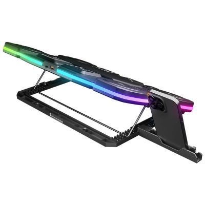 6. Rampage GLACIERS50 Gaming-Kühlpad für 14-17"-Laptops, 2600 U/min, Schwarz