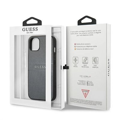 8. Guess GUHCP13SPSASBGR iPhone 13 mini 5,4" grau/graues Saffiano-Armband