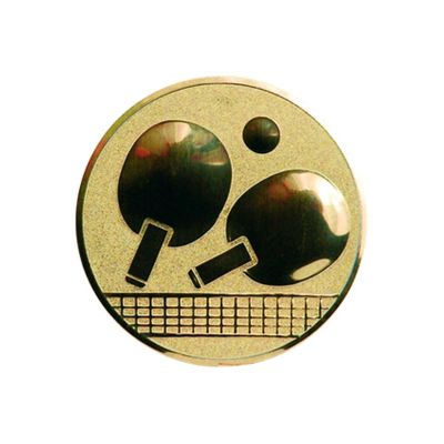 Goldfarbener Aluminiumeinsatz – Tischtennis