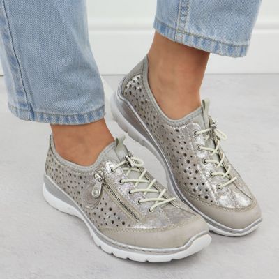 14. Rieker W L32P6-90 RKR764 durchbrochene Schuhe