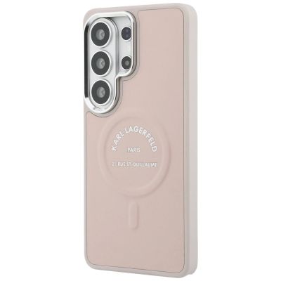 2. Karl Lagerfeld geprägter Ring RSG Logo MagSafe Hülle für Samsung Galaxy S26 Ultra - Pink