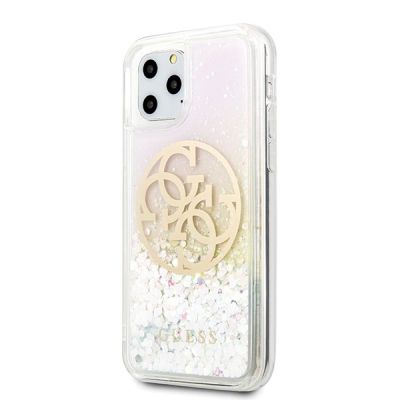 2. Guess GUHCN58LGIRGP iPhone 11 Pro Hartschalenetui Gradient Liquid Glitter Circle Logo
