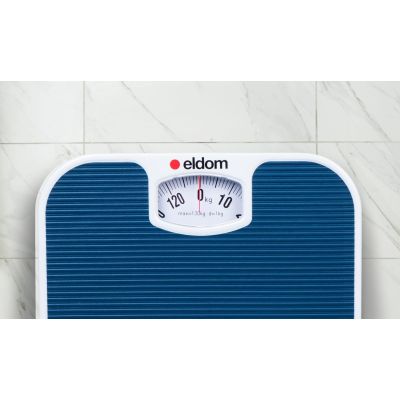 2. ELDOM Mechanische Badezimmerwaage BR2016N Blau Bis zu 130 kg