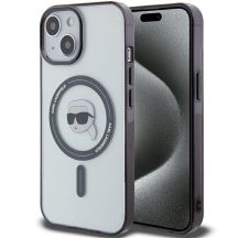 Karl Lagerfeld KLHMP15SHKHNOTK iPhone 15 6,1" transparentes Hardcase IML Karl`s Head MagSafe