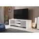 2. TV-Schrank WEST 42/130/42 weiß/grau glänzend