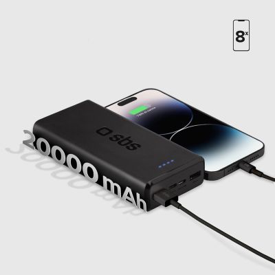 8. Powerbank Puro Fast 20000 mAh 2x USB-A + 1x USB-C - schwarz