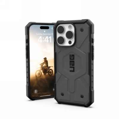 3. UAG Pathfinder Magsafe Hülle für iPhone 16 Pro – Silber