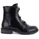 2. Damen-Ankle-Boots mit Zierblumen, gefüttert, schwarz, Potocki SZ12852