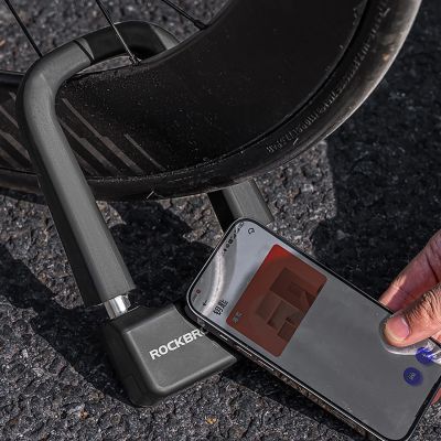 8. Rockbros RBNS1 SMART Fahrradschloss mit NFC-Lesegerät – Schwarz