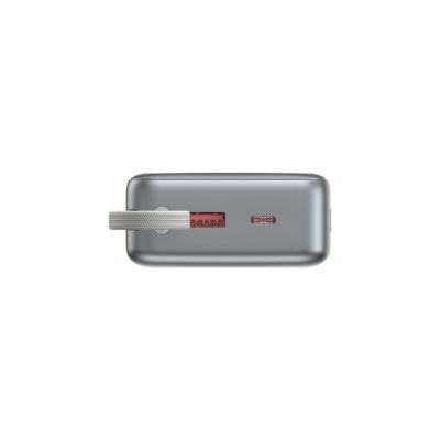 2. GEMBIRD Powerbank mit 65-W-Schnellladefunktion und integrierten Kabeln, 20000 mAh, Schwarz