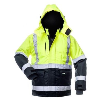 Warnweste aus Canvas, WJ-8946, Gelb/Blau, XXL