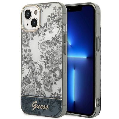 Guess GUHCP14MHGPLHG iPhone 14 Plus 6,7 "Grau / Graue Hartschalen-Porzellankollektion