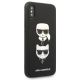 5. Karl Lagerfeld Saffiano Karl&Choupette Head Case für iPhone X/XS – Schwarz