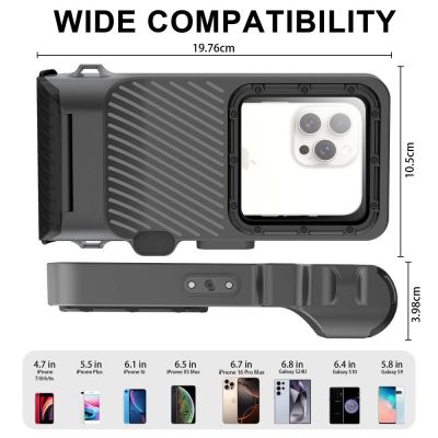 5. Tech-Protect IPX8 Pro wasserdichte Handyhülle – Grau und Schwarz