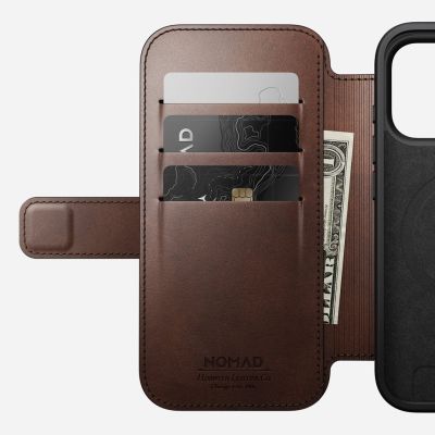7. Nomad Moderne Leder-Folio-Handyhülle 16 cm (6,3") Braun