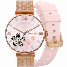Smartwatch Gravity Roségold Pink 2 Armbänder GT26-1