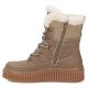 3. Damen-Lederstiefeletten mit Plateau in Beige Filippo DBT7937