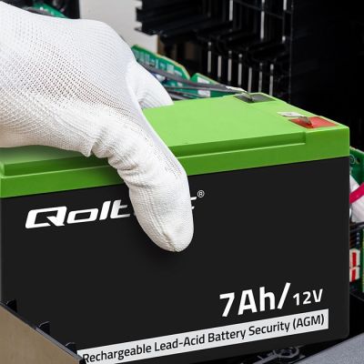 4. QOLTEC AGM-AKKUMULATOR 12 V | 7 AH | MAX. 105 A | SECURITY