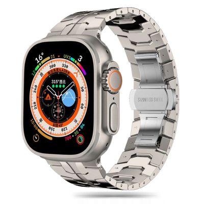 Tech-Protect Stainless Line Armband für Apple Watch 4 / 5 / 6 / 7 / 8 / 9 / SE / Ultra 1 / 2 (42/44/45/49 mm) – Titan