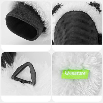 8. Qunature Panda Skihandschuhe für Kinder und Erwachsene, Größe S – Schwarz/Weiß
