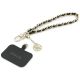3. Guess GUOUCHSAMC4K Universal-Handschlaufenetui – schwarzer Saffiano-Kette 4G-Charm