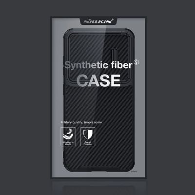 5. Nillkin Synthetic Fiber S Case für Samsung Galaxy S23, Kameraabdeckung, schwarz