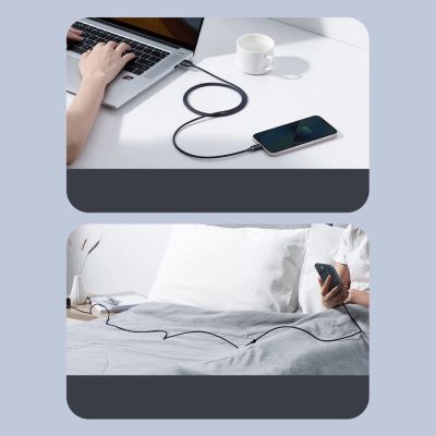 17. Baseus Crystal Shine Series Kabel USB-Kabel für schnelles Aufladen und Datenübertragung USB Typ A - Lightning 2.4A 1.2m schwarz (CAJY000001)