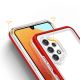 4. Klare 3in1 Hülle für Samsung Galaxy A32 5G Frame Gel Cover Rot