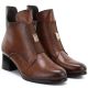 4. Gefütterte Damen-Ankle-Boots mit Blockabsatz, braun, Potocki SZ12868