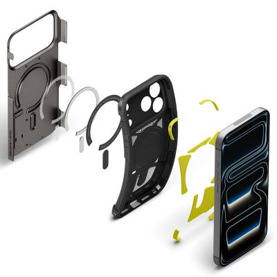 16. Spigen Tough Armor MagSafe Hülle für iPhone 18 Pro / 17 Pro - Schwarz