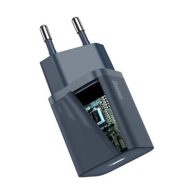 4. Baseus Super Si 1C Schnellladegerät USB Type C 20W Power Delivery + USB Type C - Lightning Kabel 1m blau (TZCCSUP-B03)