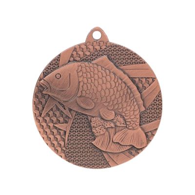4. Bronzemedaille – Angeln – Fisch – Stahlmedaille