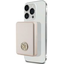 Guess MagSafe 4G Strassed Metal Logo Induktions-Powerbank 5 W 3000 mAh – Gold