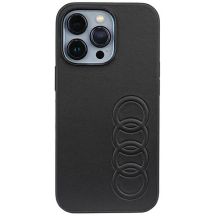 Audi Kunstleder iPhone 13 Pro / 13 6,1" schwarz/schwarz Hardcase AU-TPUPCIP13P-TT/D1-BK
