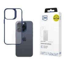 3mk Satin Armor Case+ Blau für Apple iPhone 15 Pro Max - Transparent