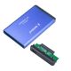 2. GEMBIRD HDD/SSD-Gehäuse, USB 3.0, 2,5" SATA, Aluminium, Blau