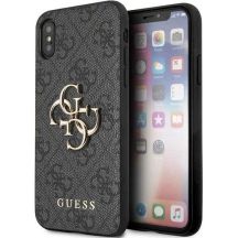 Guess 4G Big Metal Logo iPhone X/XS Hülle - Grau