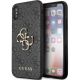 Guess 4G Big Metal Logo iPhone X/XS Hülle - Grau