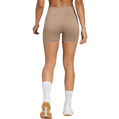 3. adidas Workout Essentials Damen-Shorts, 4 Zoll, beige, JX3926