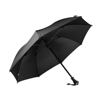 EuroSCHIRM Birdiepal Outdoor-Regenschirm aus schwarzem Fiberglas-Polyamid in voller Größe