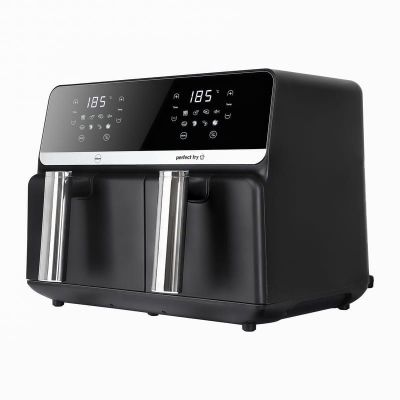 17. ELDOM FETTFREIE FRITTEUSE FR200 9 L, 2200 W, ZWEI UNABHÄNGIGE SCHUBLADEN, 8 PROGRAMME, LED-ANZEIGE, TEMPERATUR 80 °C–200 °C