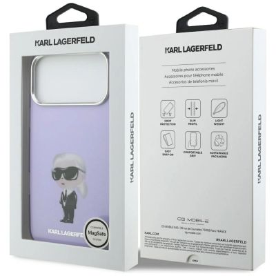 8. Karl Lagerfeld IML Aquarelle Karl & Choupette & Logo MagSafe Hülle für iPhone 17 Pro Max - Lila