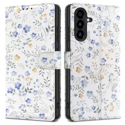 Tech-Protect Wallet Case für Samsung Galaxy A26 5G / A17 4G / 5G – Gänseblümchen mit Blättern