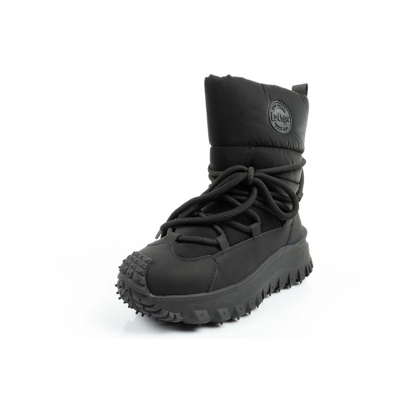 3. Lee Cooper Damen Winter-Wandersportschuhe, isoliert, schwarz, Naturleder