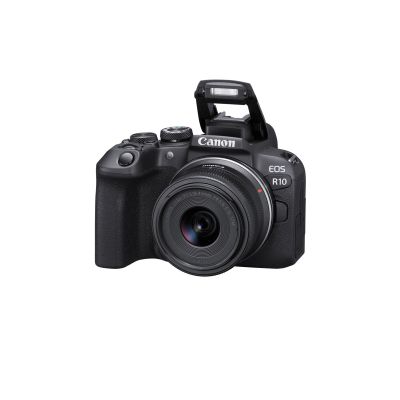 4. Canon EOS R10 + RF-S 18-45mm F4.5-6.3 IS STM spiegellose Kamera, 24,2 MP CMOS, 6000 x 4000 Pixel, Schwarz