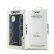 8. DKNY Leder-MagSafe-Hülle mit kariertem Monomuster für iPhone 11 / Xr – Schwarz