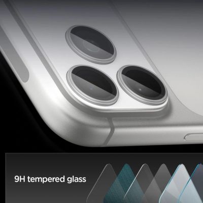 7. Spigen Optik Pro XL Kameralinsenglas für iPhone 17 Pro Max – Silber